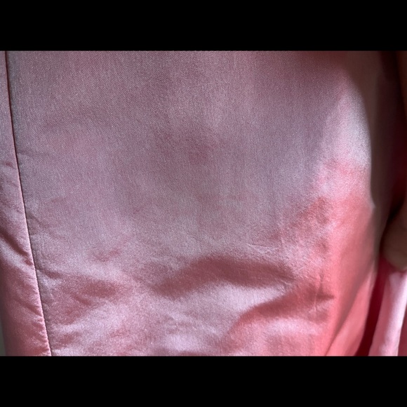 Badgley Mischka Y2K vintage 100% silk gown size 8 coral embellished floor length - Picture 14 of 16